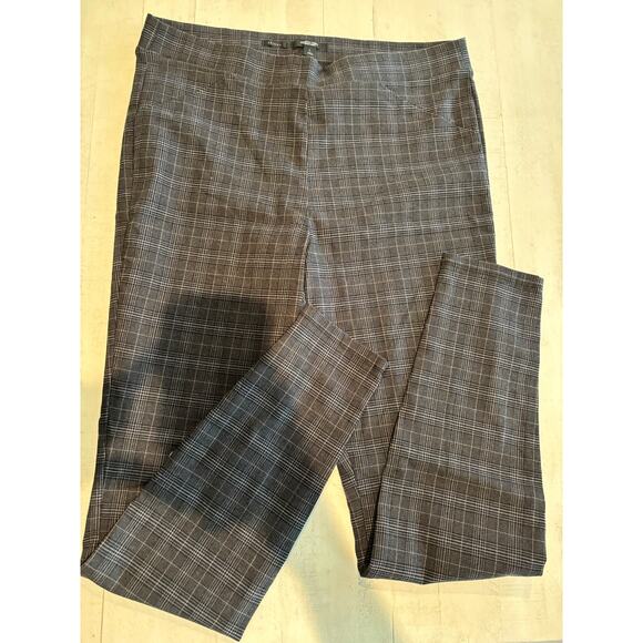 Simply Very Wang Pull On Stretch Plaid Pants Size Large EUC - Picture 1 of 3